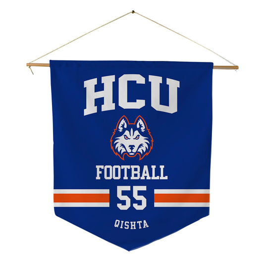 HCU - NCAA Football : Ramsey Qishta - Pennant - 18" x 21"-0