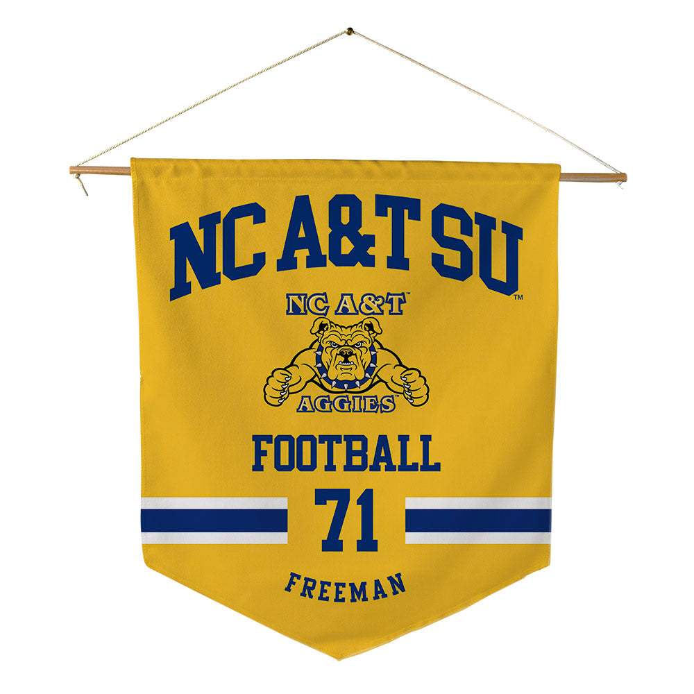 North Carolina A&T - NCAA Football : Jodi Freeman - Pennant - 18" x 21"-0