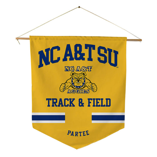 North Carolina A&T - NCAA Men's Track & Field : Xavier Partee - Pennant - 18" x 21"-0