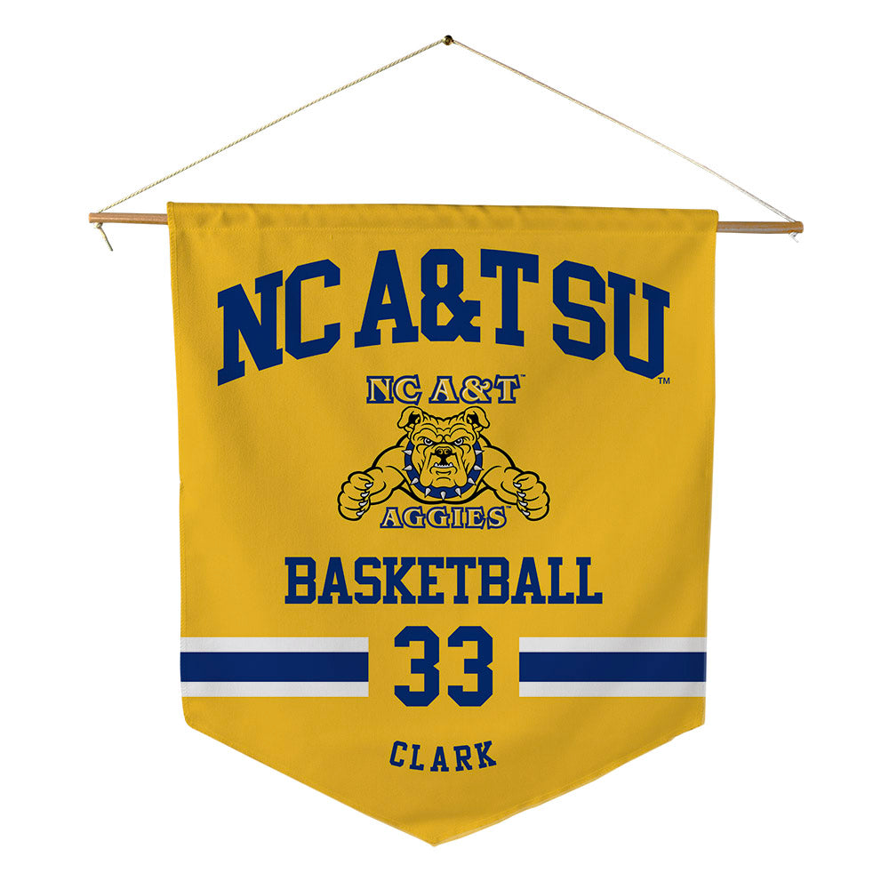 North Carolina A&T - NCAA Women's Basketball : Chaniya Clark - Pennant - 18" x 21"-0