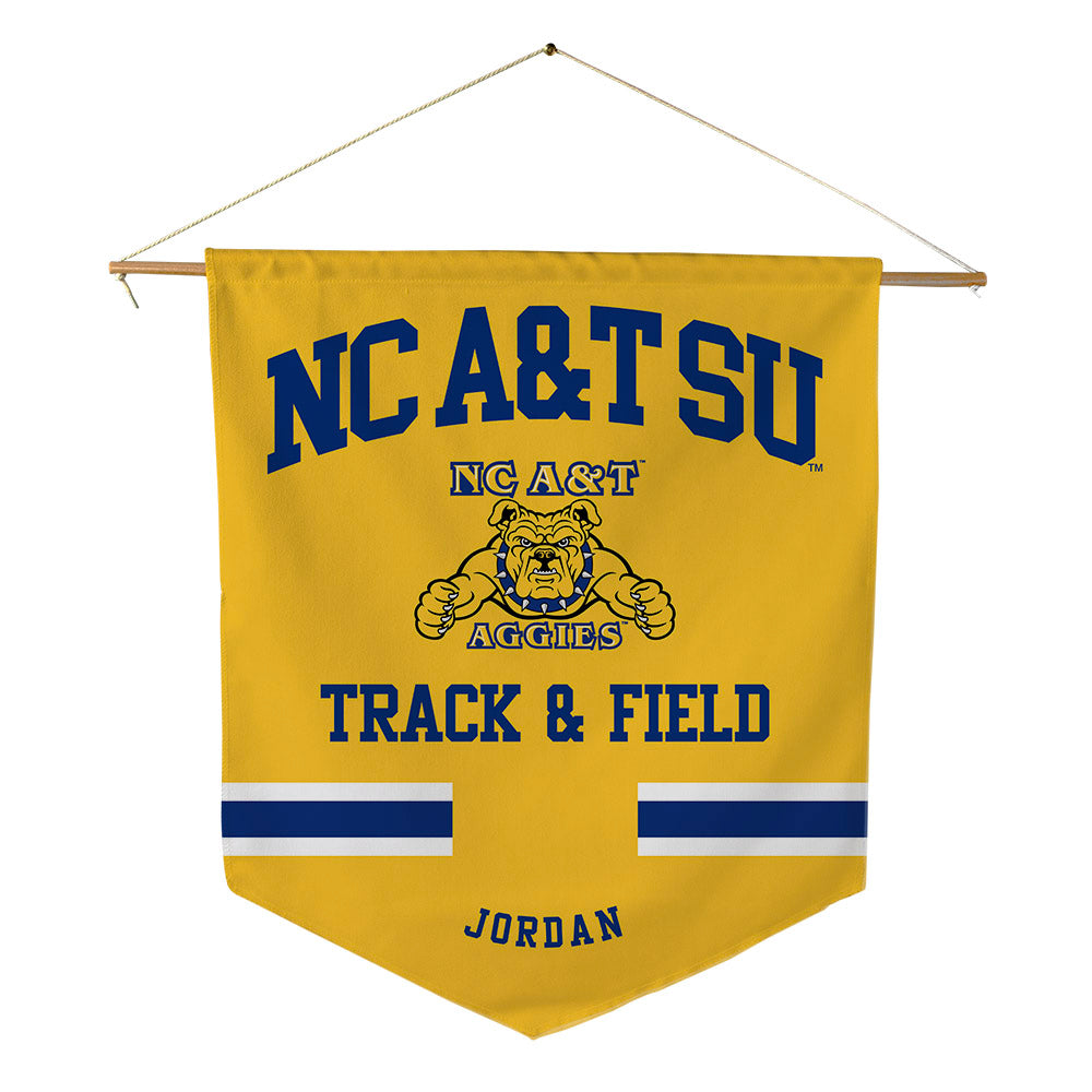 North Carolina A&T - NCAA Men's Track & Field : Braden Jordan - Pennant - 18" x 21"-0