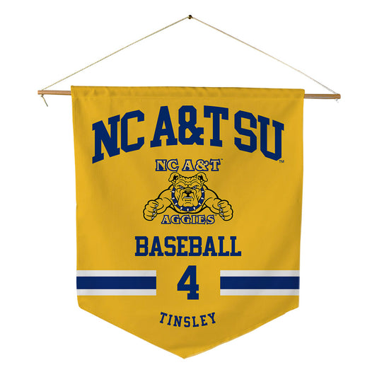 North Carolina A&T - NCAA Baseball : Andrew Tinsley - Pennant - 18" x 21"-0