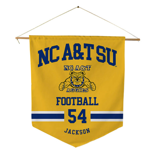 North Carolina A&T - NCAA Football : Damien Jackson - Pennant - 18" x 21"-0