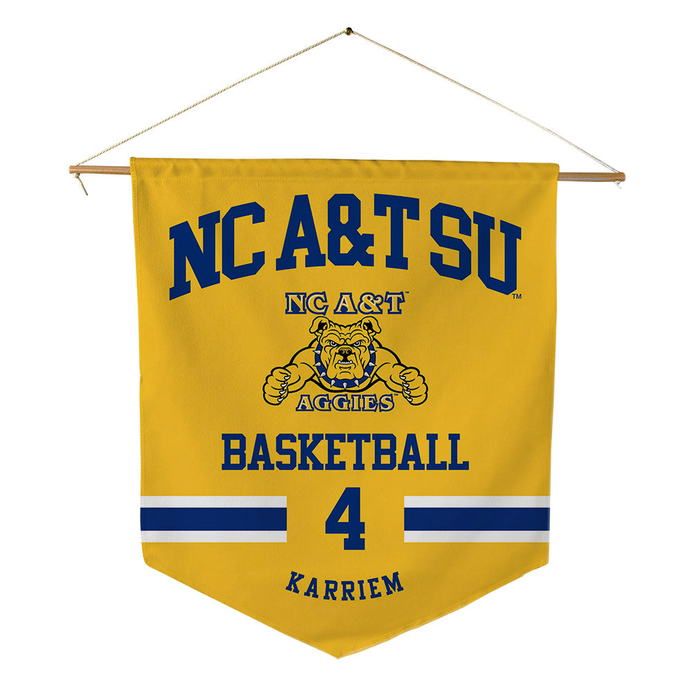 North Carolina A&T - NCAA Women's Basketball : Anaya Karriem - Pennant - 18" x 21"-0