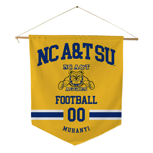 North Carolina A&T - NCAA Football : Jordan Muhanyi - Pennant - 18" x 21"-0
