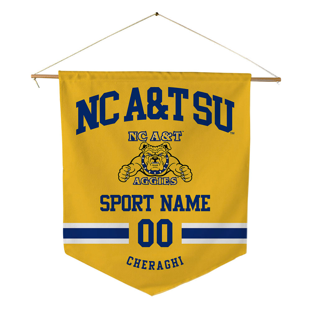 North Carolina A&T - NCAA Women's Tennis : Dorsa Cheraghi - Pennant - 18" x 21"-0