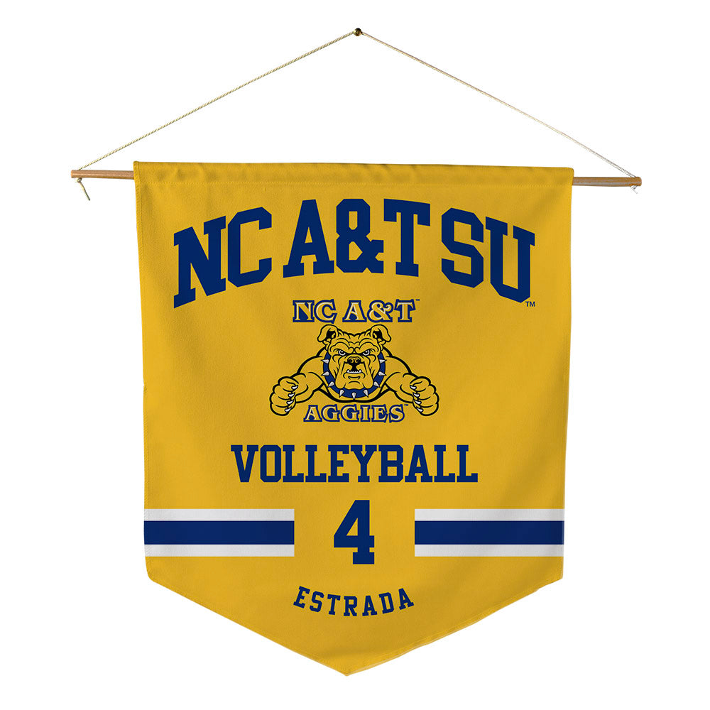 North Carolina A&T - NCAA Women's Volleyball : Valeria Estrada - Pennant - 18" x 21"-0