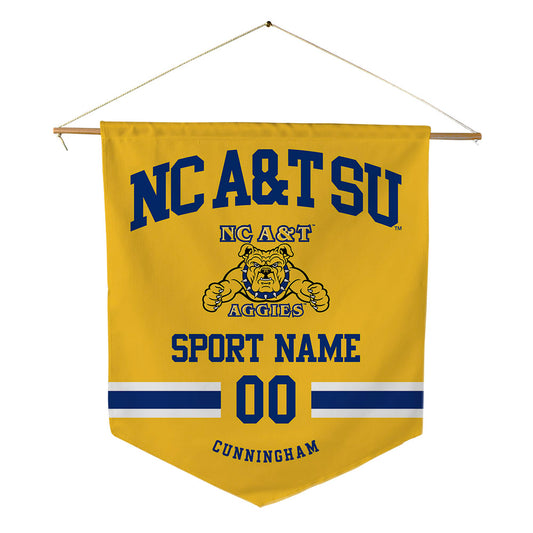 North Carolina A&T - NCAA Football : Calvin Cunningham - Pennant - 18" x 21"-0