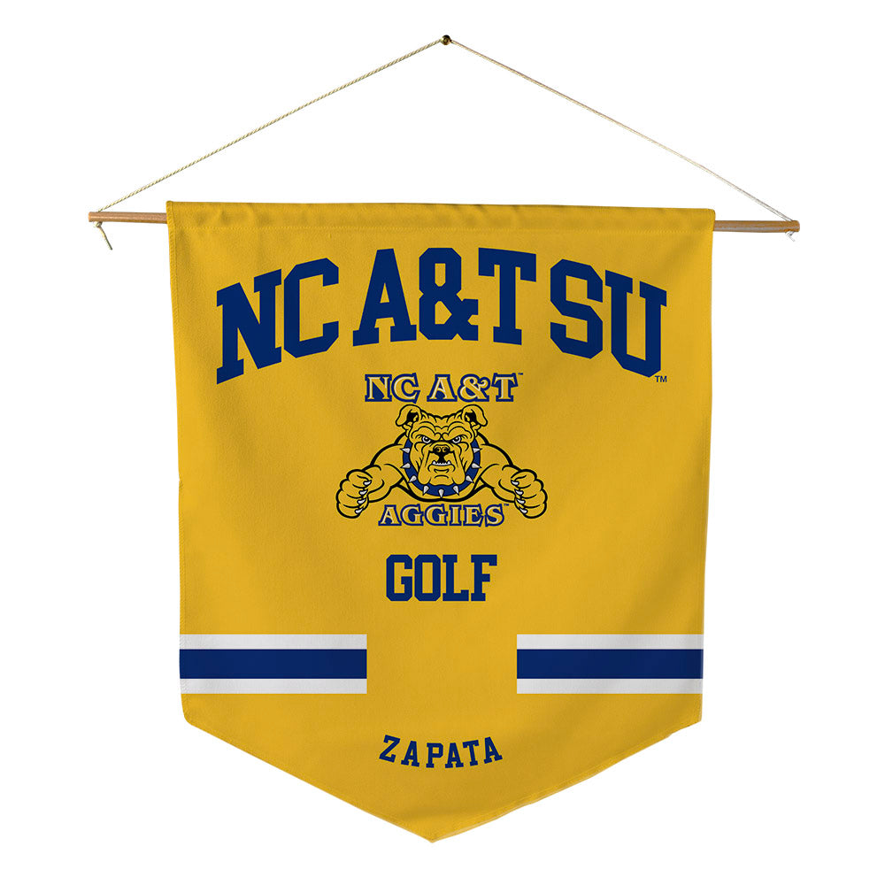 North Carolina A&T - NCAA Men's Golf : Ignacio Zapata - Pennant - 18" x 21"-0
