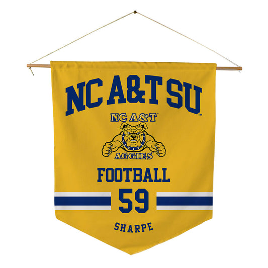 North Carolina A&T - NCAA Football : Korion Sharpe - Pennant - 18" x 21"-0