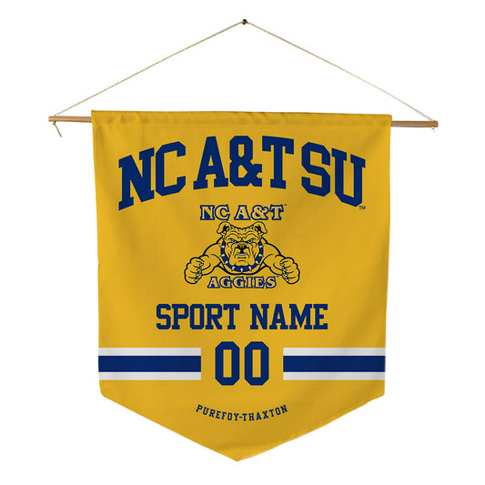North Carolina A&T - NCAA Football : Jamaal Purefoy-Thaxton - Pennant - 18" x 21"-0