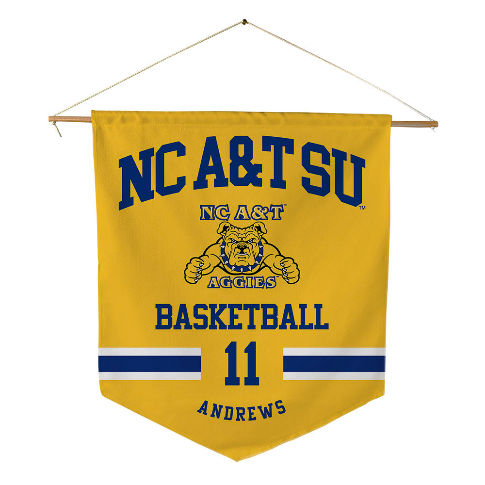 North Carolina A&T - NCAA Women's Basketball : Eva Andrews - Pennant - 18" x 21"-0