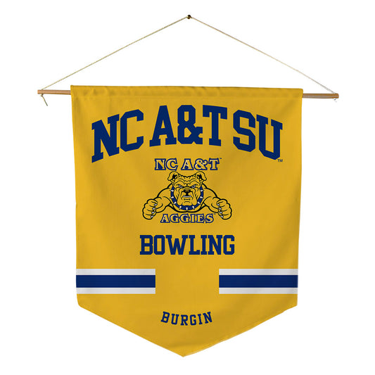 North Carolina A&T - NCAA Women's Bowling : Savannah Burgin - Pennant - 18" x 21"-0