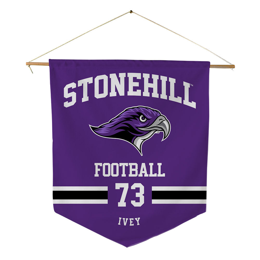 Stonehill - NCAA Football : Connor Ivey - Pennant - 18" x 21"-0