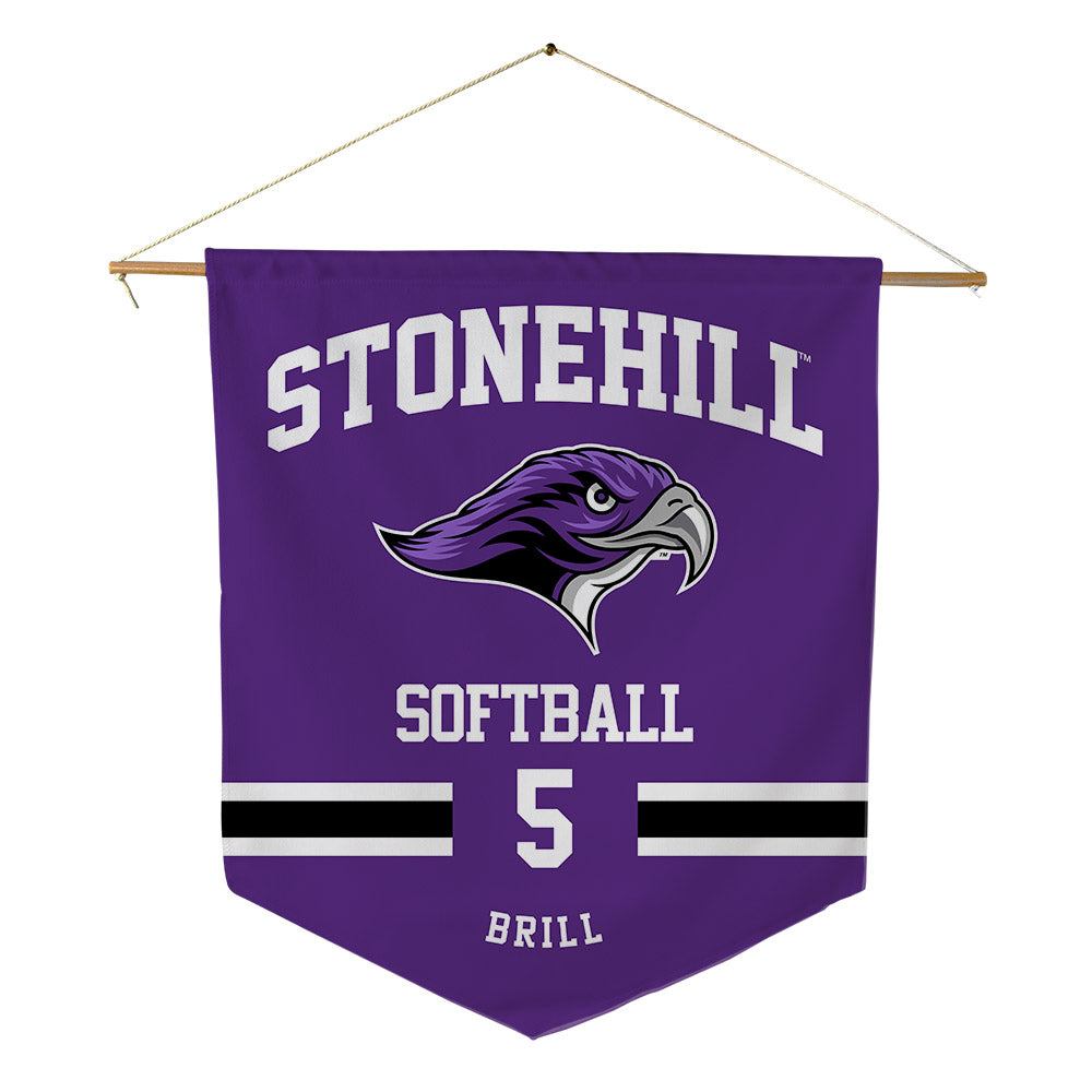 Stonehill - NCAA Softball : Jessica Brill - Pennant - 18" x 21"-0