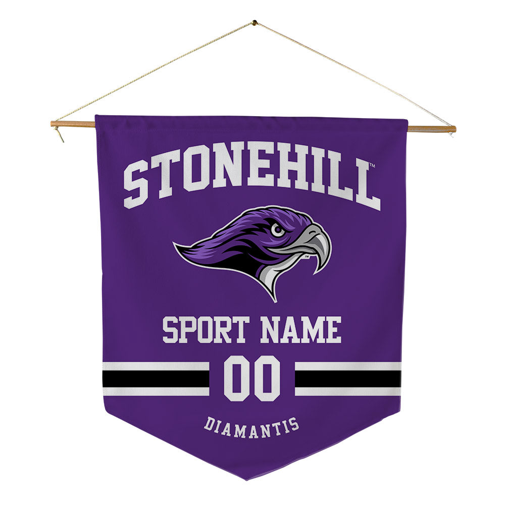 Stonehill - NCAA Men's Basketball : Charles Diamantis - Pennant - 18" x 21"-0