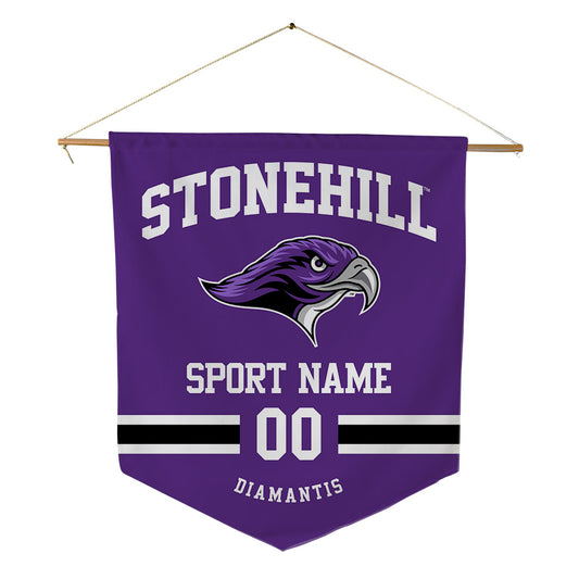 Stonehill - NCAA Men's Basketball : Charles Diamantis - Pennant - 18" x 21"-0