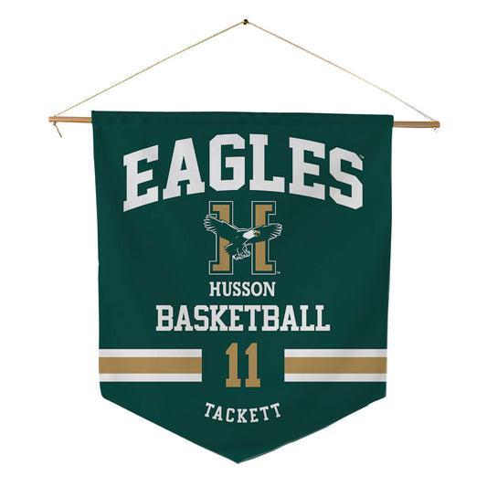Husson - NCAA Men's Basketball : Bryce Tackett - Pennant - 18" x 21"-0