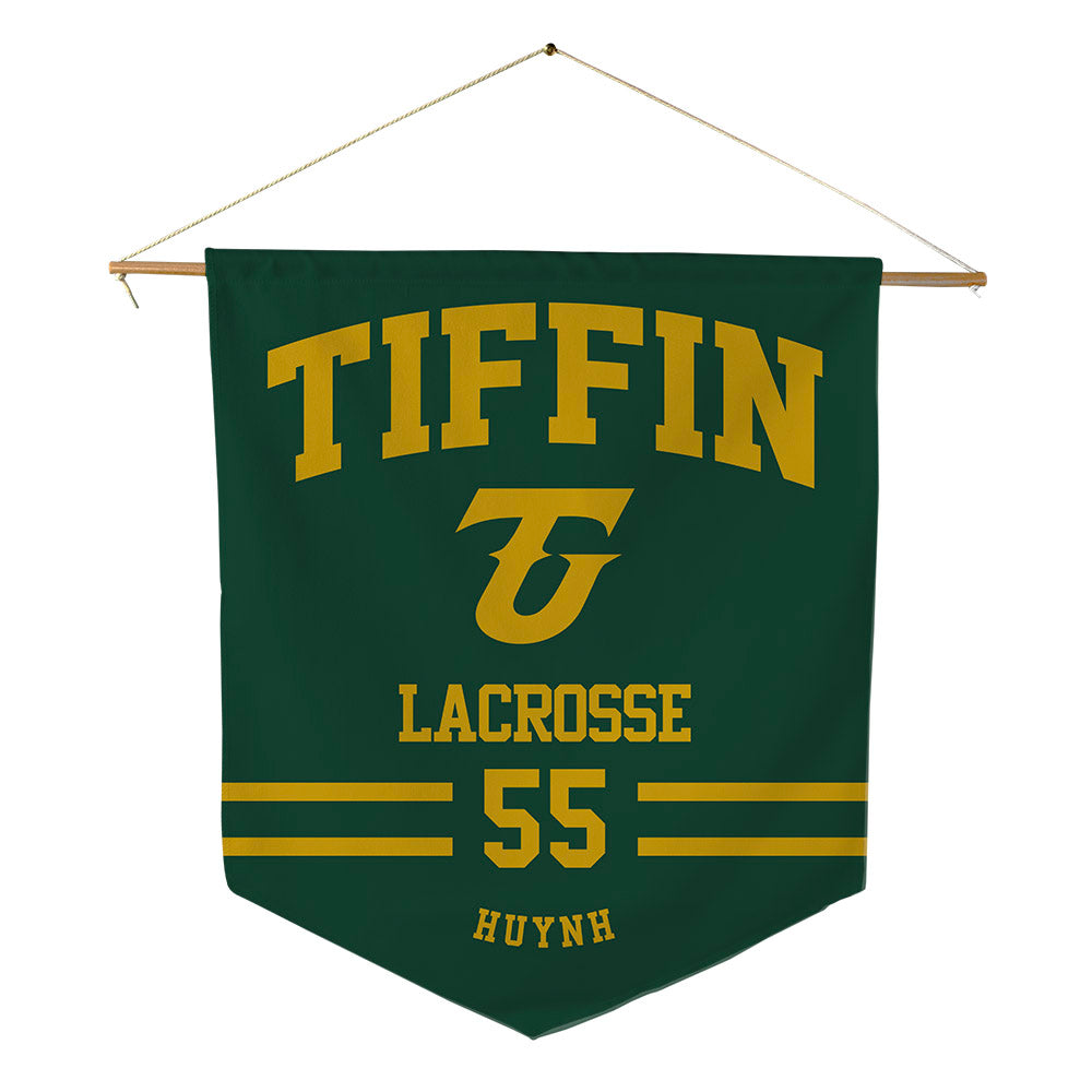 Tiffin - NCAA Men's Lacrosse : Twain Huynh - Pennant - 18" x 21"-0