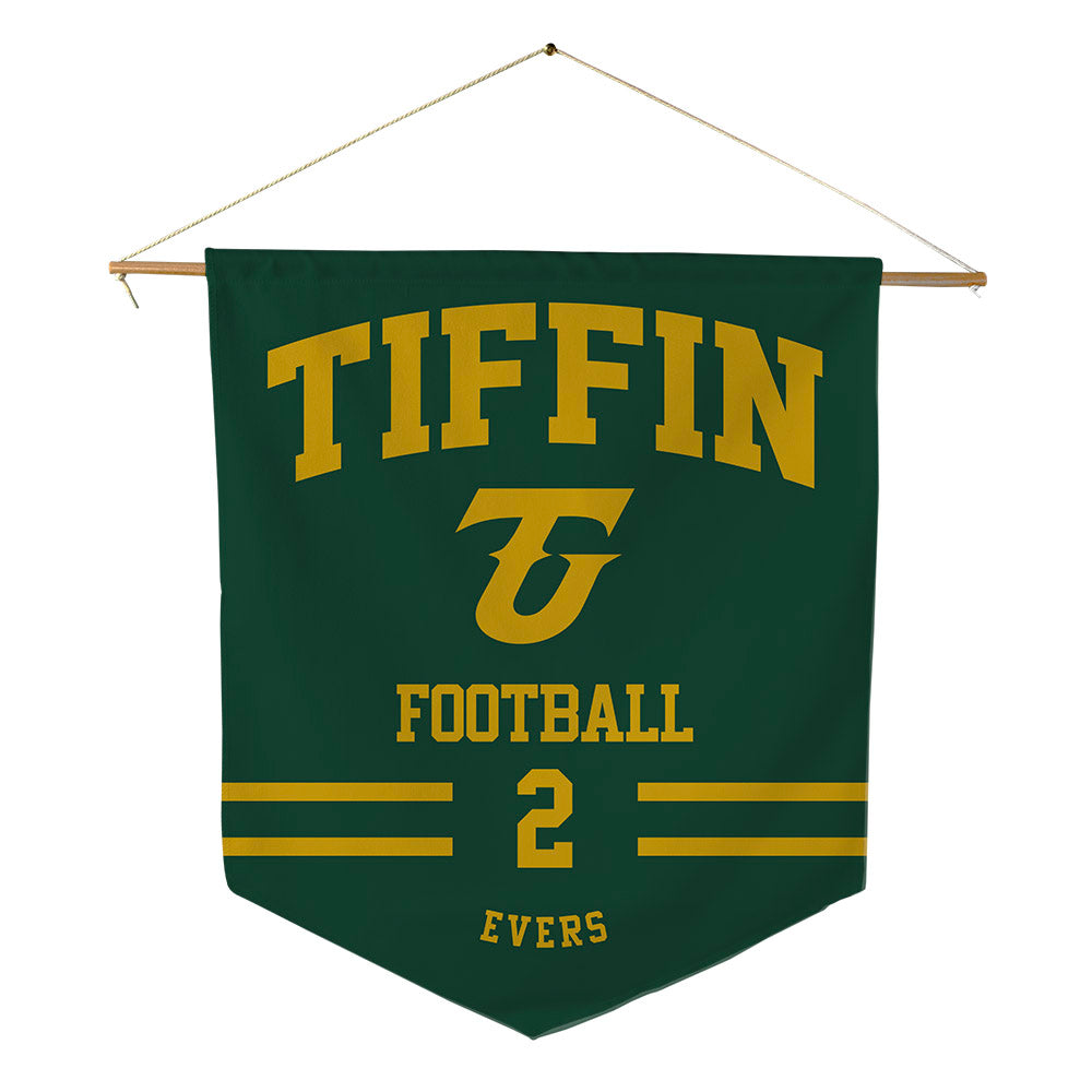 Tiffin - NCAA Football : Ethan Evers - Pennant - 18" x 21"-0