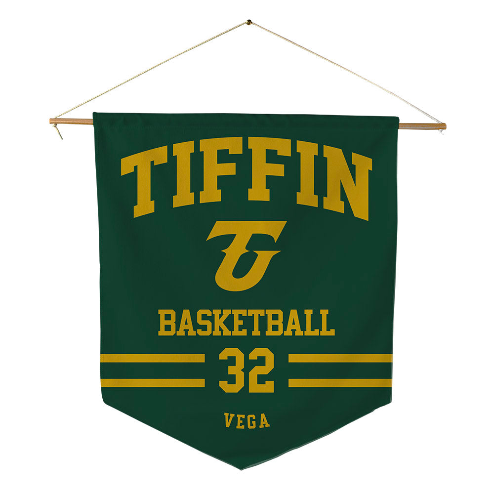 Tiffin - NCAA Men's Basketball : Angelo Vega - Pennant - 18" x 21"-0