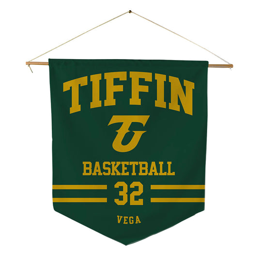 Tiffin - NCAA Men's Basketball : Angelo Vega - Pennant - 18" x 21"-0