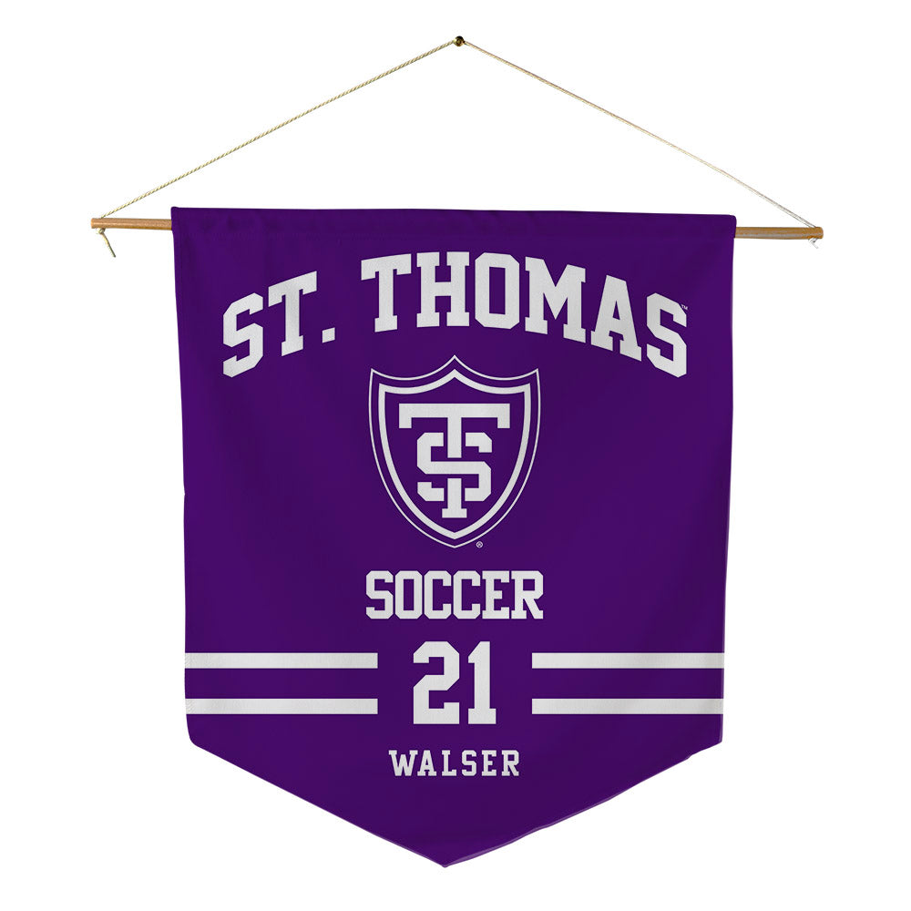 UST - NCAA Men's Soccer : Tyler Walser - Pennant - 18" x 21"-0