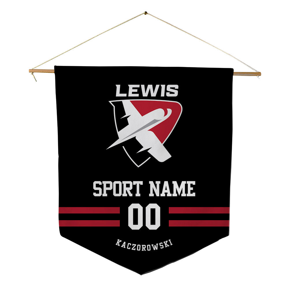 Lewis - NCAA Women's Volleyball : Rachel Kaczorowski - Pennant - 18" x 21"-0