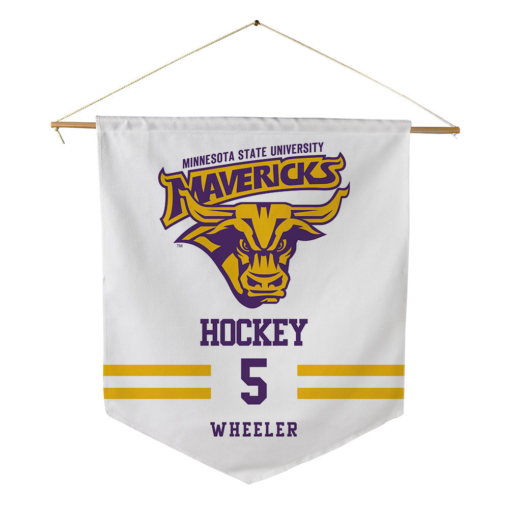 Minn. St. - NCAA Men's Ice Hockey : Mason Wheeler - Pennant - 18" x 21"-0