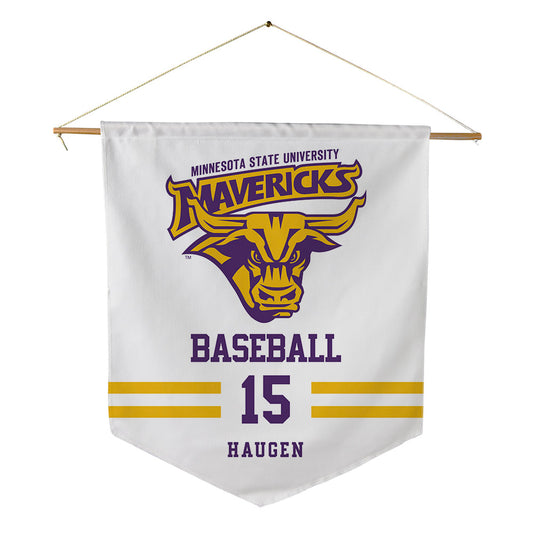 Minn. St. - NCAA Baseball : Sam Haugen - Pennant - 18" x 21"-0