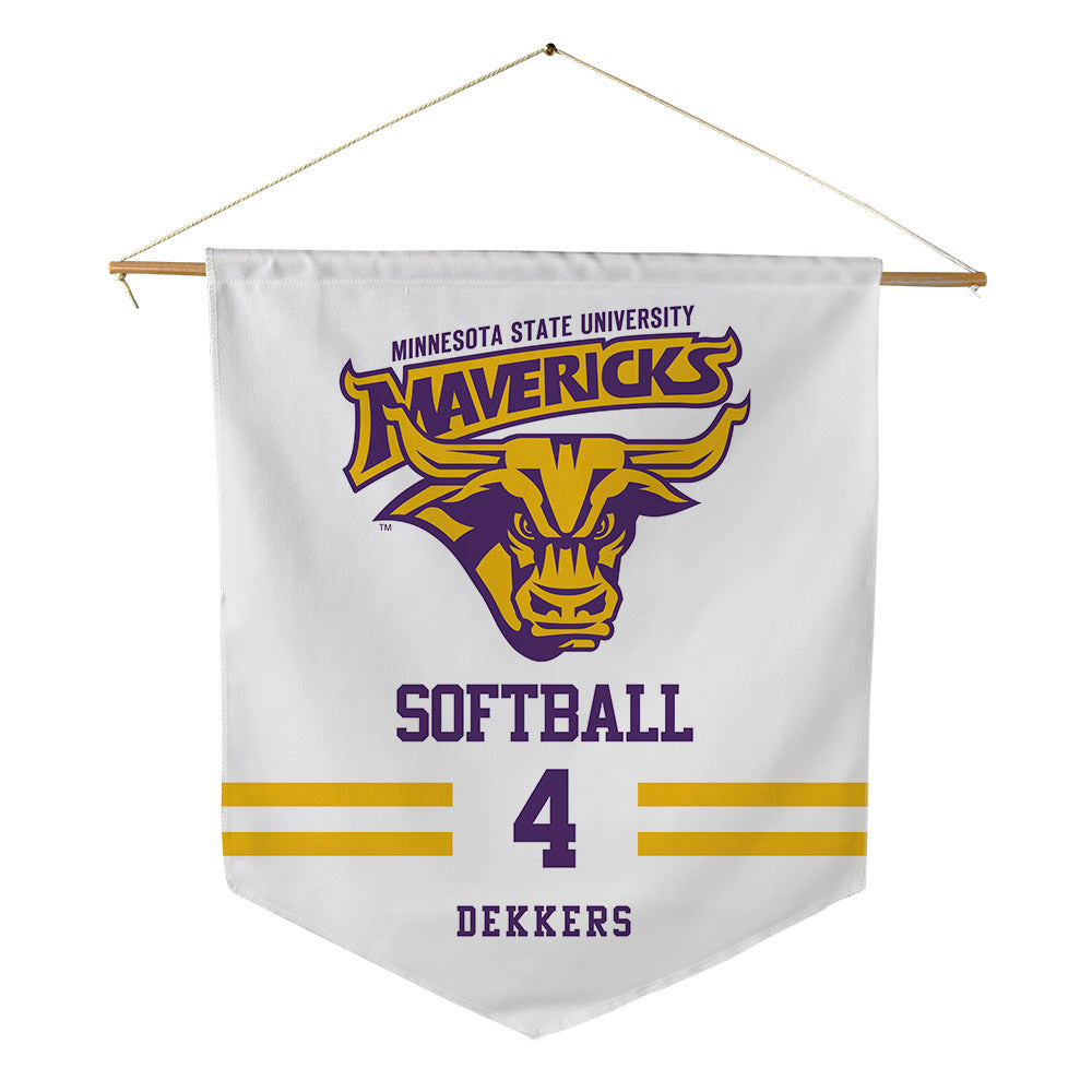 Minn. St. - NCAA Softball : Paxton Dekkers - Pennant - 18" x 21"-0