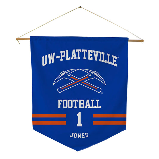 UW Platteville - NCAA Football : Jordan Jones - Pennant - 18" x 21"-0