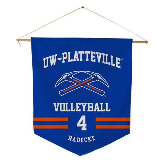 UW Platteville - NCAA Women's Volleyball : Brooklyn Radecke - Pennant - 18" x 21"-0