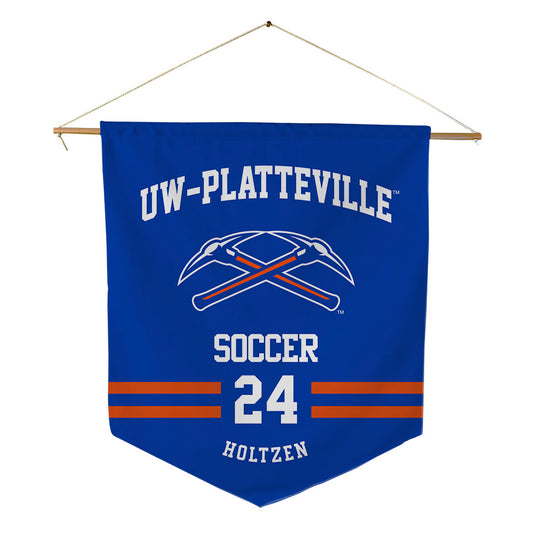 UW Platteville - NCAA Men's Soccer : Liam Holtzen - Pennant - 18" x 21"-0