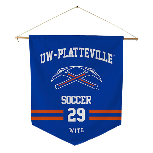UW Platteville - NCAA Men's Soccer : Caden Wits - Pennant - 18" x 21"-0