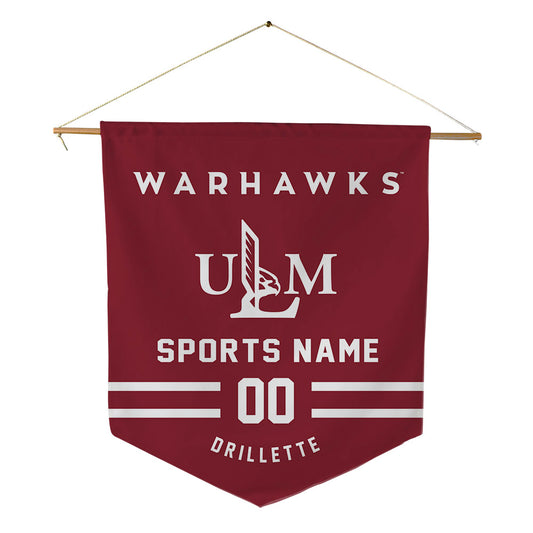 ULM - NCAA Football : Brett Drillette - Pennant - 18" x 21"-0