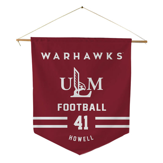 ULM - NCAA Football : Dylan Howell - Pennant - 18" x 21"-0