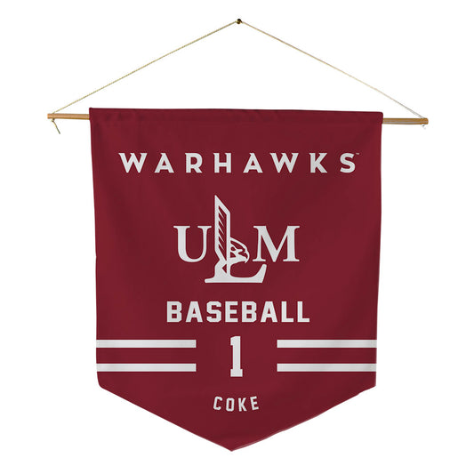 ULM - NCAA Baseball : Ben Coke - Pennant - 18" x 21"-0