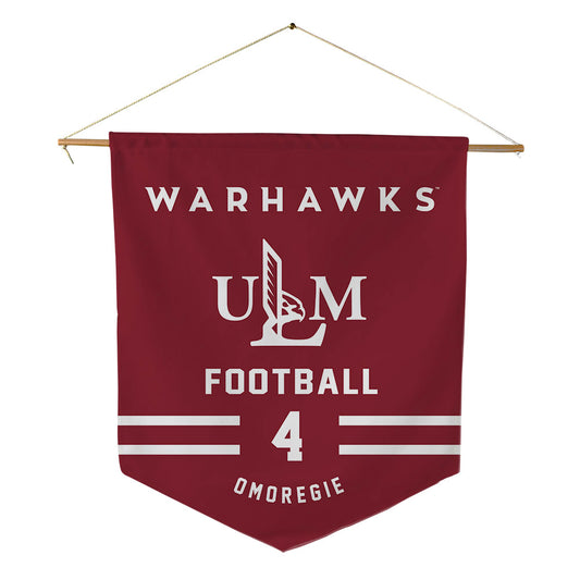 ULM - NCAA Football : Derek Omoregie - Pennant - 18" x 21"-0
