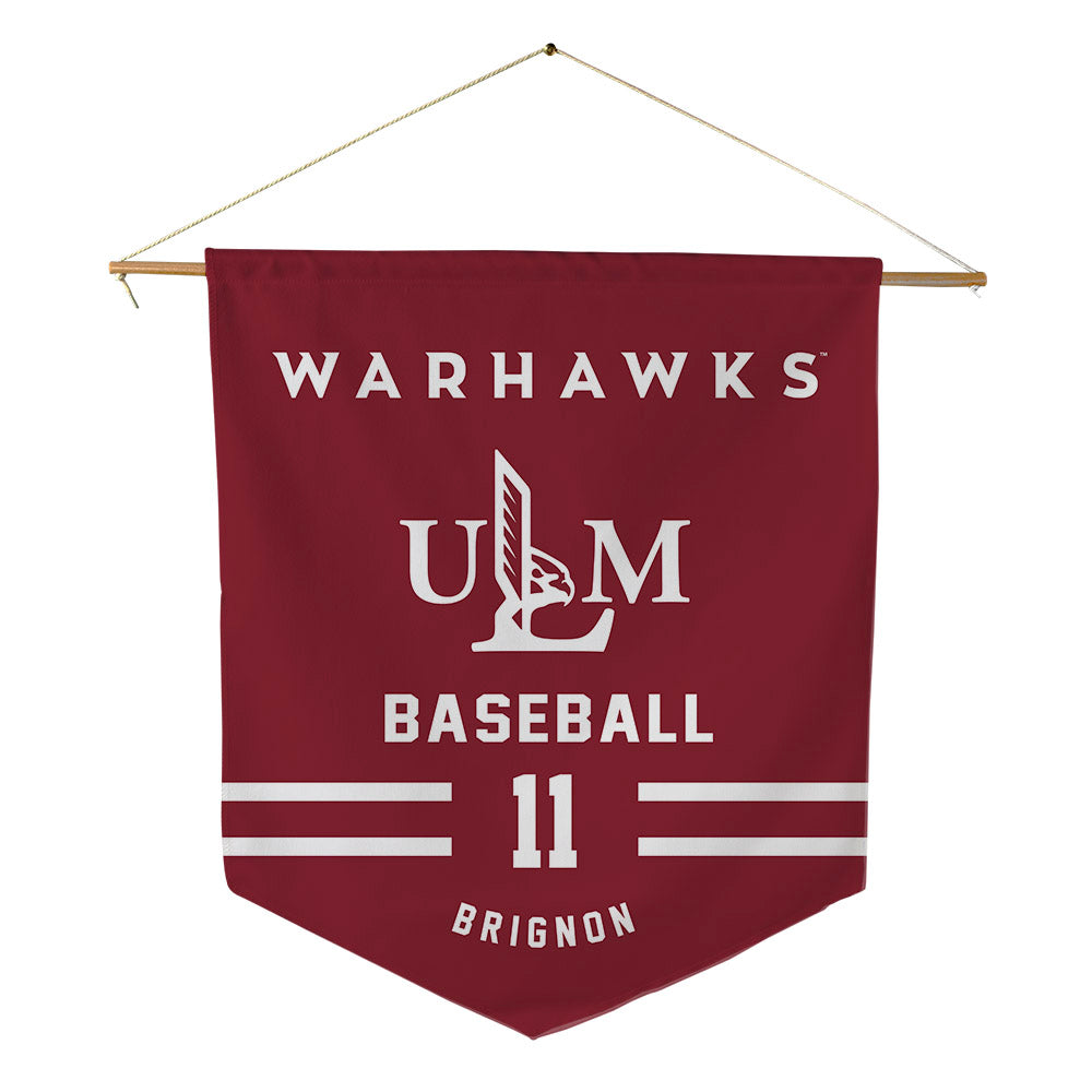 ULM - NCAA Baseball : Major Brignon - Pennant - 18" x 21"-0