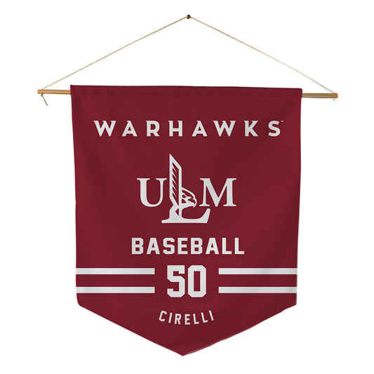 ULM - NCAA Baseball : Joey Cirelli - Pennant - 18" x 21"-0