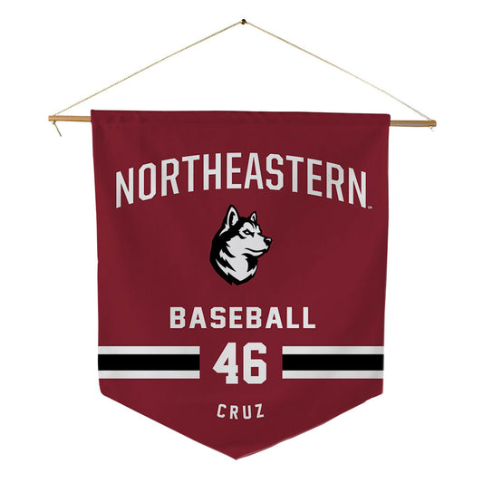 Northeastern - NCAA Baseball : Angel Cruz - Pennant - 18" x 21"-0