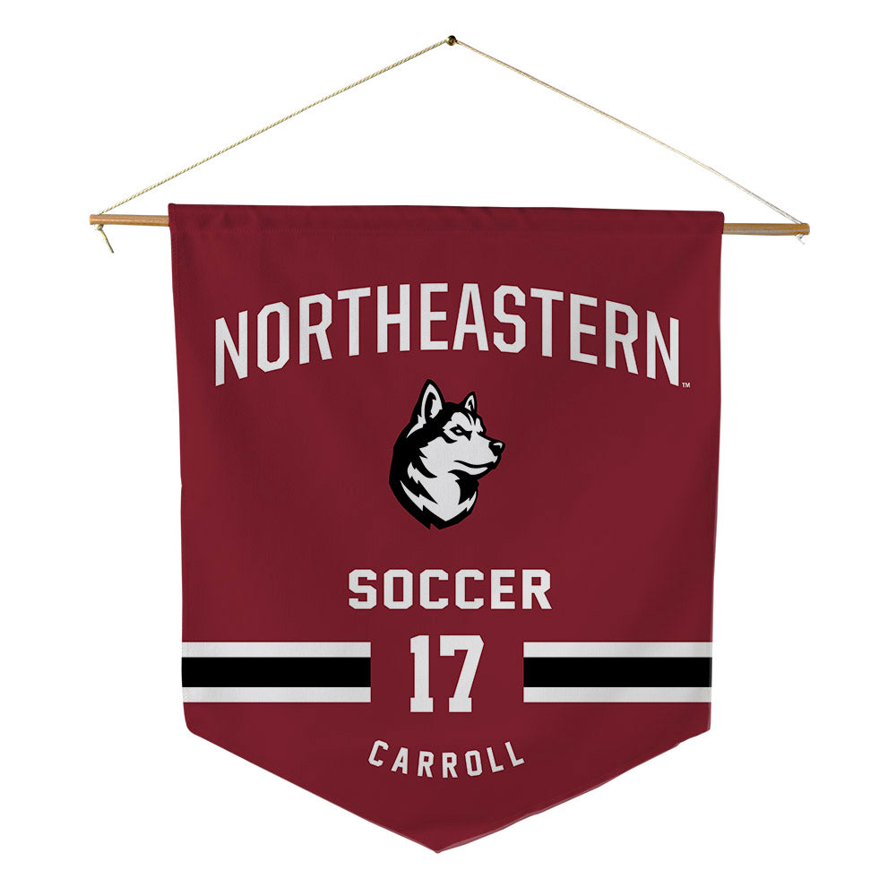 Northeastern - NCAA Men's Soccer : Asiah Carroll - Pennant - 18" x 21"-0