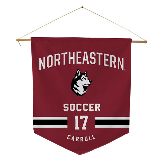 Northeastern - NCAA Men's Soccer : Asiah Carroll - Pennant - 18" x 21"-0