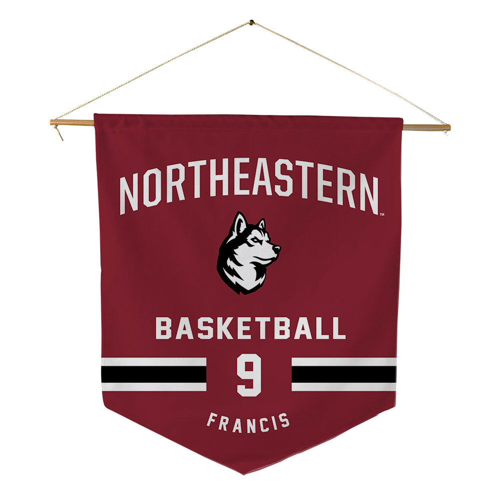Northeastern - NCAA Men's Basketball : Tyler Francis - Pennant - 18" x 21"-0