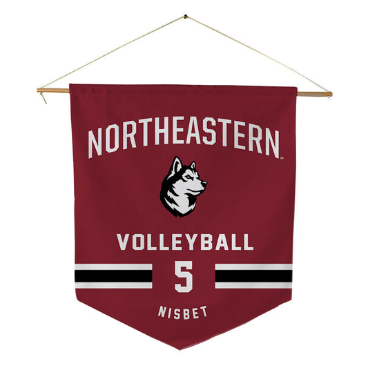 Northeastern - NCAA Women's Volleyball : Reagan Nisbet - Pennant - 18" x 21"-0