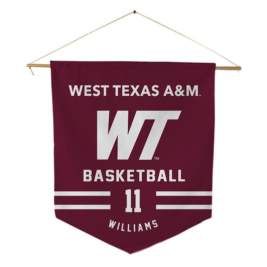 WTAMU - NCAA Men's Basketball : Fontaine Williams - Pennant - 18" x 21"-0