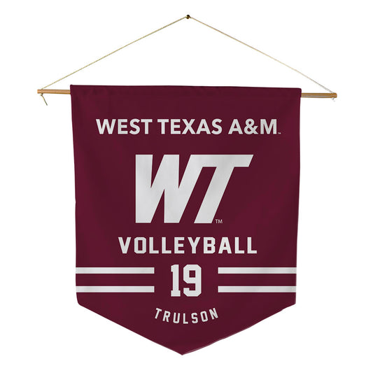 WTAMU - NCAA Women's Volleyball : Gracie Trulson - Pennant - 18" x 21"-0
