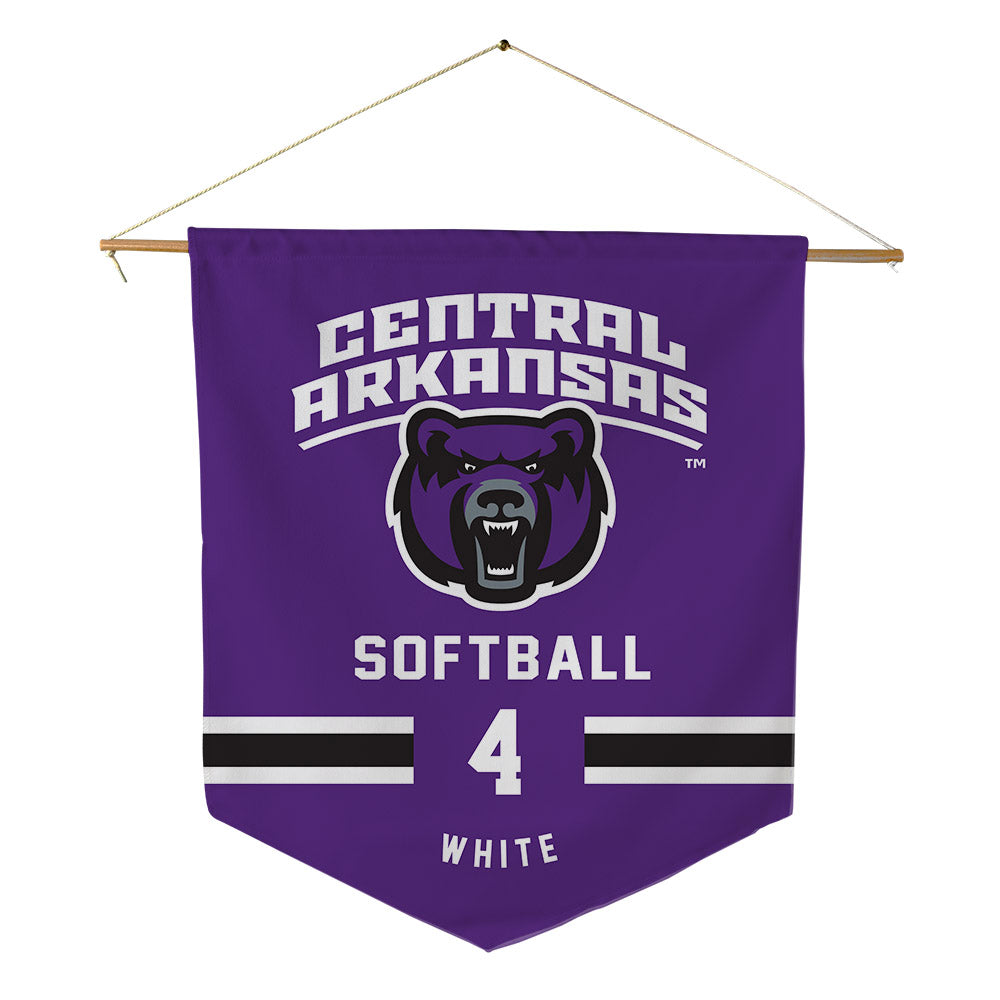 Central Arkansas - NCAA Softball : Jaleigh White - Pennant - 18" x 21"-0