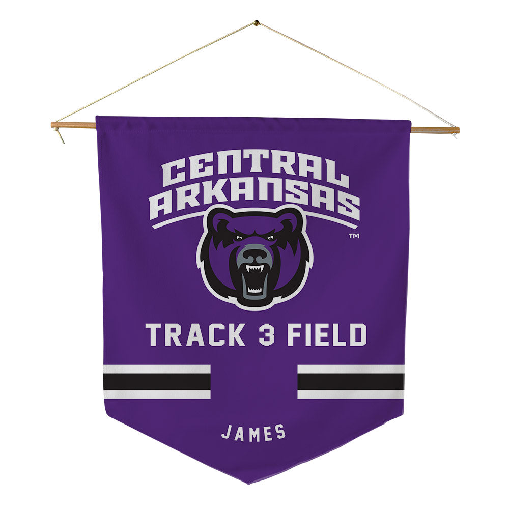 Central Arkansas - NCAA Women's Track & Field : Davin James - Pennant - 18" x 21"-0